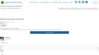 
                            4. Alameda County Open Data Portal | Open San Mateo County