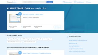 
                            9. ALANKIT TRADE LOGIN at top.accessify.com