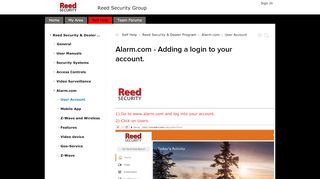 
                            4. Alarm.com - Adding a login to your account. - Reed Security Support