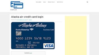 
                            6. Alaska air credit card login - Credit card