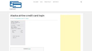 
                            3. Alaska airline credit card login - Credit card