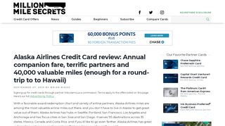 
                            7. Alaska Airlines Credit Card Review | Million Mile Secrets