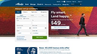 
                            5. Alaska Airlines - Fly smart. Land happy. Find cheap ...