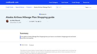 
                            7. Alaska Airlines Mileage Plan Shopping guide - CreditCards.com