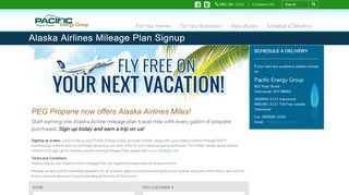 
                            5. Alaska Airlines Mileage Plan Signup - PEG Propane