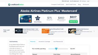 
                            8. Alaska Airlines Platinum Plus Mastercard | creditcardGenius