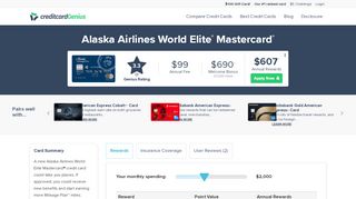 
                            9. Alaska Airlines World Elite Mastercard | creditcardGenius