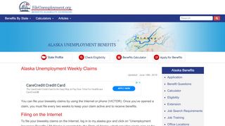 
                            8. Alaska Unemployment Weekly Claims - FileUnemployment.org