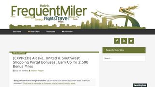 
                            5. Alaska, United & Southwest Shopping Portal Bonuses: Earn Up To ...