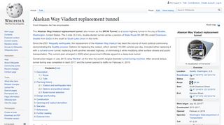 
                            8. Alaskan Way Viaduct replacement tunnel - Wikipedia