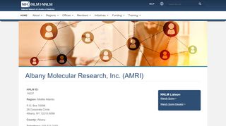 
                            6. Albany Molecular Research, Inc. (AMRI) | NNLM