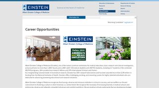 
                            11. Albert Einstein College of Medicine | Careers Center | Welcome