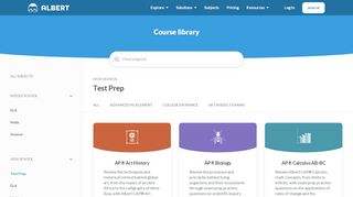 
                            4. Albert | High School - Test Prep - Advanced Placement ... - Albert.io