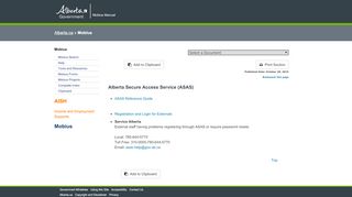 
                            4. Alberta Secure Access Service (ASAS) - Ministries