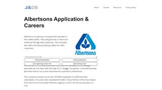 
                            7. Albertsons Application - Albertsons Careers -(APPLY NOW)