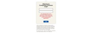 
                            9. Albertsons Companies Common Login - Safeway Inc.