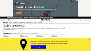 
                            3. ALBIS Leasing AG - Company Profile and News - Bloomberg ...