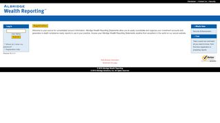 
                            6. Albridge Wealth Reporting - Login