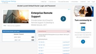 
                            1. Alcatel Lucent Default Router Login and Password