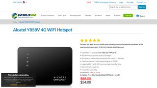 
                            7. Alcatel Y858V 4G Mobile WiFi Hotspot – WorldSIM