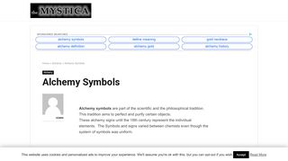 
                            6. Alchemy Symbols - The Mystica