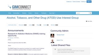 
                            9. Alcohol, Tobacco, and Other Drug (ATOD) Use Interest Group ...