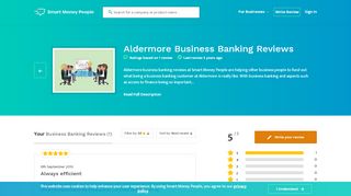 
                            6. Aldermore Business Banking Reviews - Smart Money People