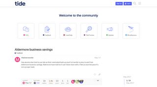
                            5. Aldermore business savings - Feedback - Tide Community