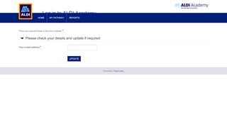 
                            1. ALDI Academy: Update e-mail address