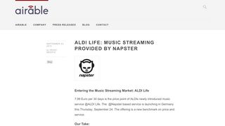 
                            7. ALDI life: music streaming provided by Napster | airable