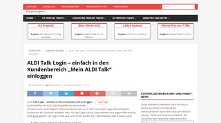 
                            6. ALDI Talk Login - einfach in den Kundenbereich 
