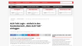 
                            3. ALDI Talk Login - einfach in den Kundenbereich …