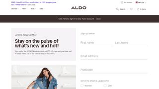 
                            2. ALDO Newsletter | ALDO UK