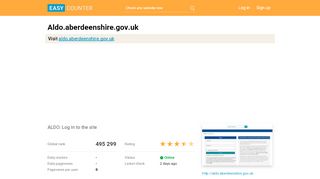 
                            7. Aldo.aberdeenshire.gov.uk: ALDO: Log in to the site