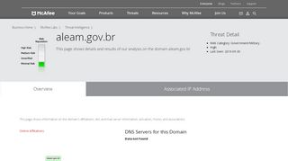 
                            1. aleam.gov.br - Domain - McAfee Labs Threat Center