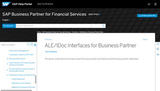 
                            4. ALE/IDoc Interfaces for Business Partner - SAP Help Portal