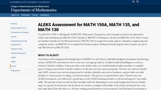 
                            8. ALEKS - Department of Mathematics | CSUF