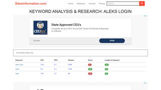 
                            6. aleks login - sitesinformation.com