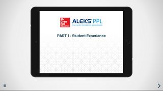 
                            2. ALEKS Student Experience - mhhe.com