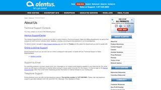 
                            7. Alentus: How to Contact Technical Support