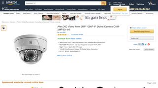 
                            7. Alert 360 Video 4mm 2MP 1080P IP Dome Camera ... - Amazon.com