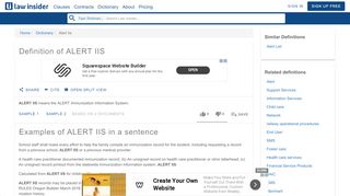 
                            6. ALERT IIS | legal definition of ALERT IIS by Lawinsider.com