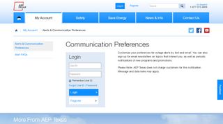 
                            6. Alerts & Communication Preferences - AEP Texas