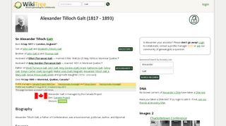 
                            9. Alexander Tilloch Galt (1817-1893) | WikiTree FREE Family Tree