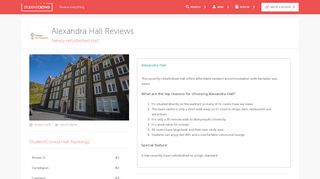 
                            2. Alexandra Hall, Aberystwyth Reviews by Students - StudentCrowd