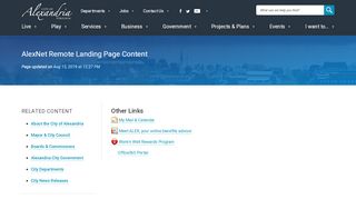 
                            2. AlexNet Remote Landing Page Content | City of Alexandria, VA