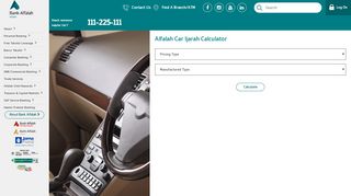 
                            9. Alfalah Car Ijarah Calculator - Bank Alfalah