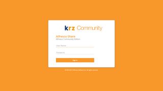 
                            6. Alfresco » Login - my.krz.de