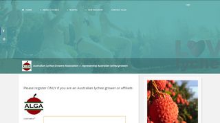 
                            3. ALGA members login - Australian Lychee Growers Association