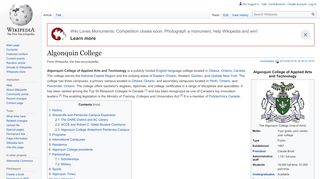 
                            8. Algonquin College - Wikipedia